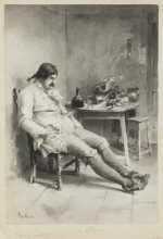 Watercolor By William Ladd Taylor: Barry Lyndon, Esq. At Childs Gallery