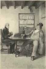 Watercolor by William Ladd Taylor: Mr. Bulstrode & Raffles, represented by Childs Gallery