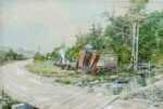Watercolor by William Louis Sonntag, Jr.: [Gypsy Camp], represented by Childs Gallery