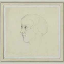 Drawing by William M. Paxton: [Portrait of a woman], represented by Childs Gallery