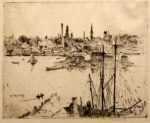 Print by William Meyerowitz: [Gloucester from Ten Pound Island, Massachusetts], represented by Childs Gallery