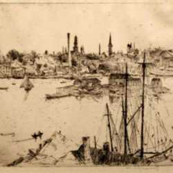 Print by William Meyerowitz: [Gloucester from Ten Pound Island, Massachusetts], represented by Childs Gallery