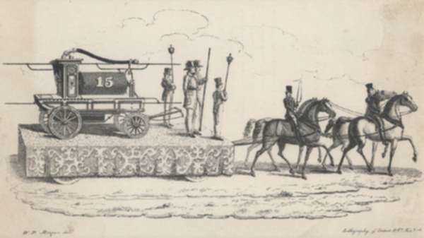 Print by William P. Morgan: Fire Department, represented by Childs Gallery