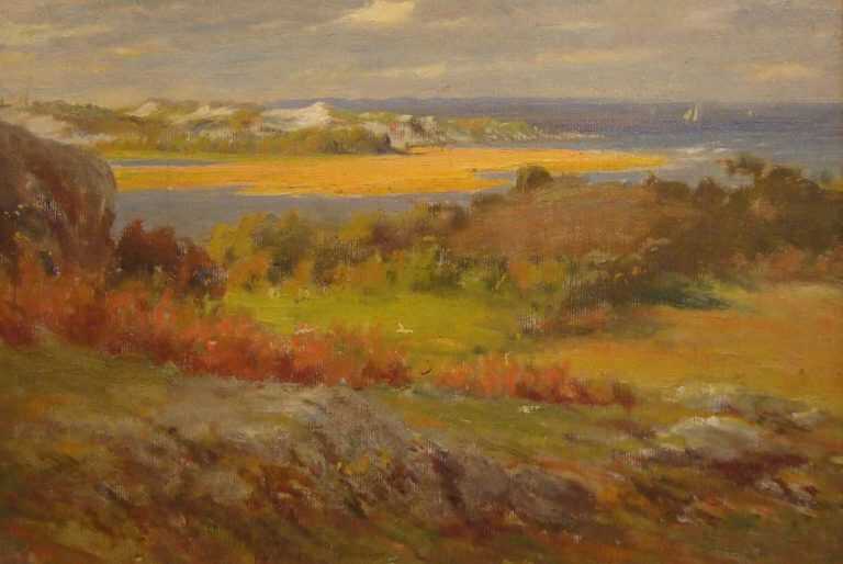 Painting By William Partridge Burpee: Annisquam River, North Shore At Childs Gallery