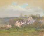 Pastel By William Partridge Burpee: [blossoming Trees] At Childs Gallery