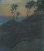 Pastel By William Partridge Burpee: [blue Rocky Mountain] At Childs Gallery