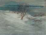 Pastel by William Partridge Burpee: Coastal Winter, represented by Childs Gallery