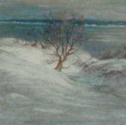 Pastel by William Partridge Burpee: Coastal Winter, represented by Childs Gallery
