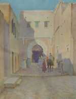 Watercolor By William Partridge Burpee: [doorway In Morocco] At Childs Gallery