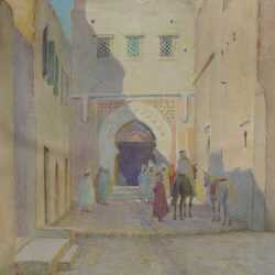 Watercolor By William Partridge Burpee: [doorway In Morocco] At Childs Gallery