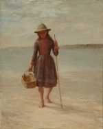 Painting By William Partridge Burpee: [fisherman's Daughter] At Childs Gallery