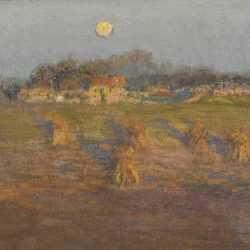 Painting By William Partridge Burpee: Harvest Moon At Childs Gallery
