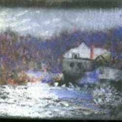 Pastel by William Partridge Burpee: Ice Flows, represented by Childs Gallery
