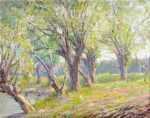 Painting by William Partridge Burpee: Old Willows, represented by Childs Gallery
