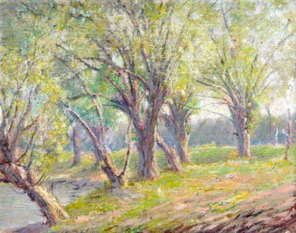 Painting by William Partridge Burpee: Old Willows, represented by Childs Gallery