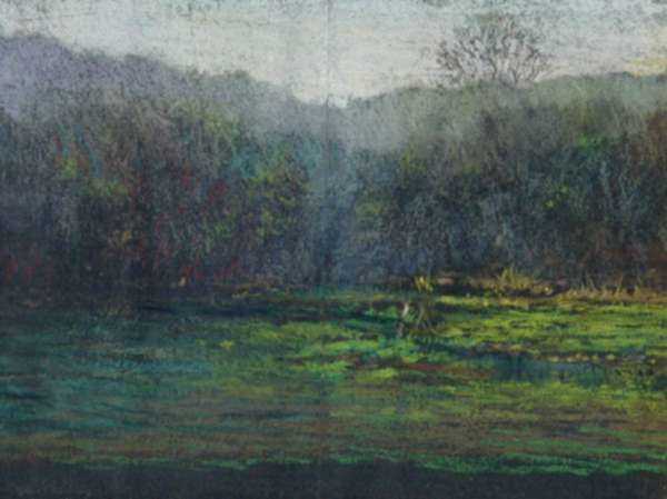 Pastel by William Partridge Burpee: Woodland, represented by Childs Gallery