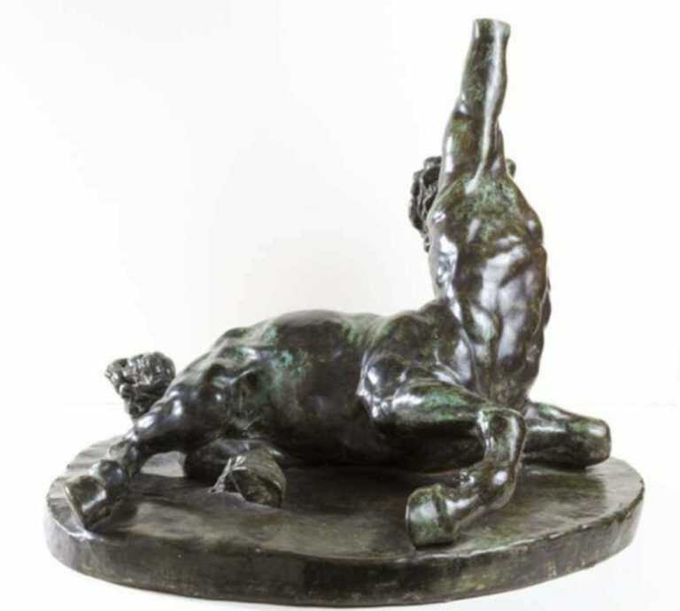 Sculpture by William Rimmer: Dying Centaur, represented by Childs Gallery