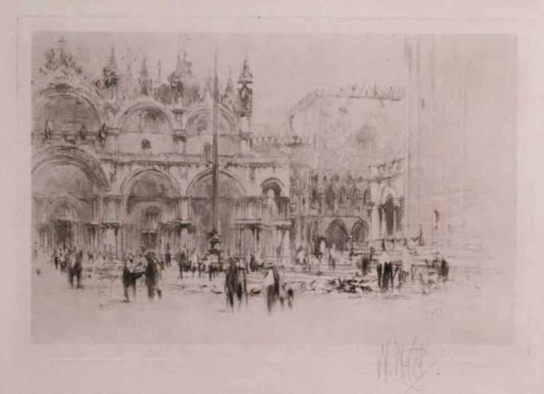 Print by William Walcot: San Marco Venice, represented by Childs Gallery