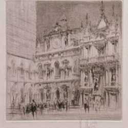 Print by William Walcot: Venice - Courtyard of the Doge's Palace, represented by Childs Gallery