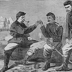 Print by Winslow Homer: Thanksgiving Day in the Army, available at Childs Gallery, Boston