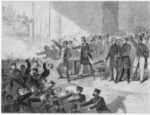 Print by Winslow Homer: Expulsion of Negros and Abolitionists from Tremont Temple, B, represented by Childs Gallery